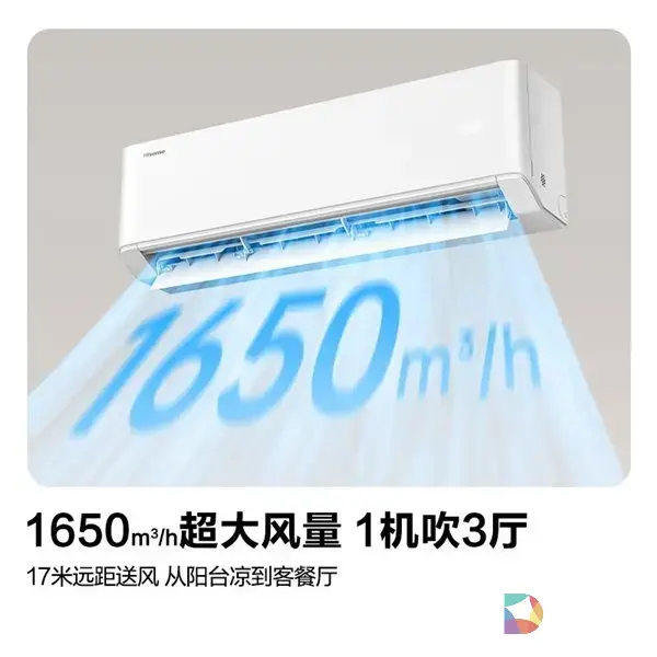 海信大薄荷Pro空调E3预售开启:1650m³/h大风量、上墙美观0占地,重新定义客厅空调!