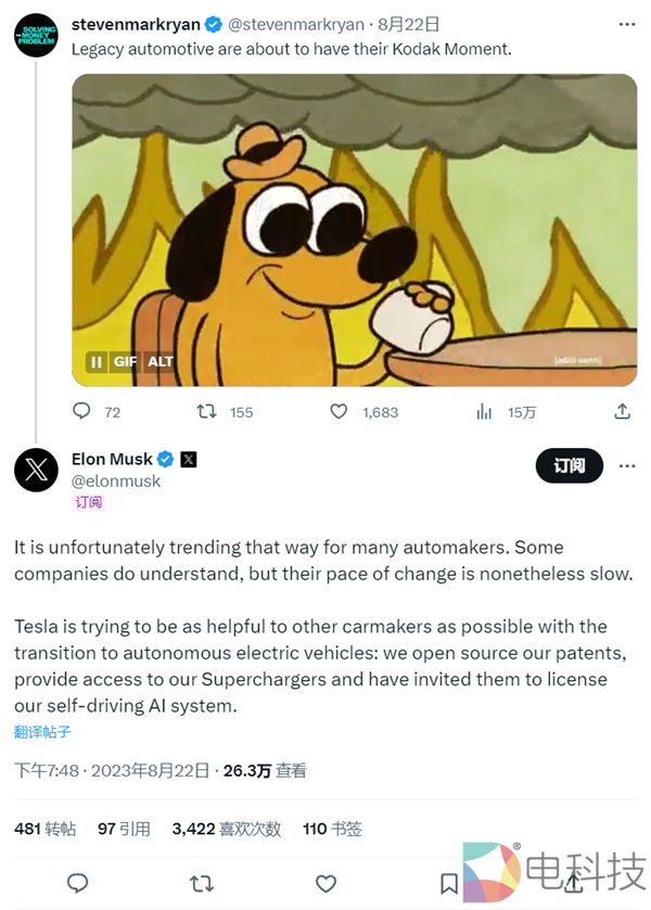 柯达时刻已至，马斯克警告传统汽车制造商，若不加快转型将被淘汰