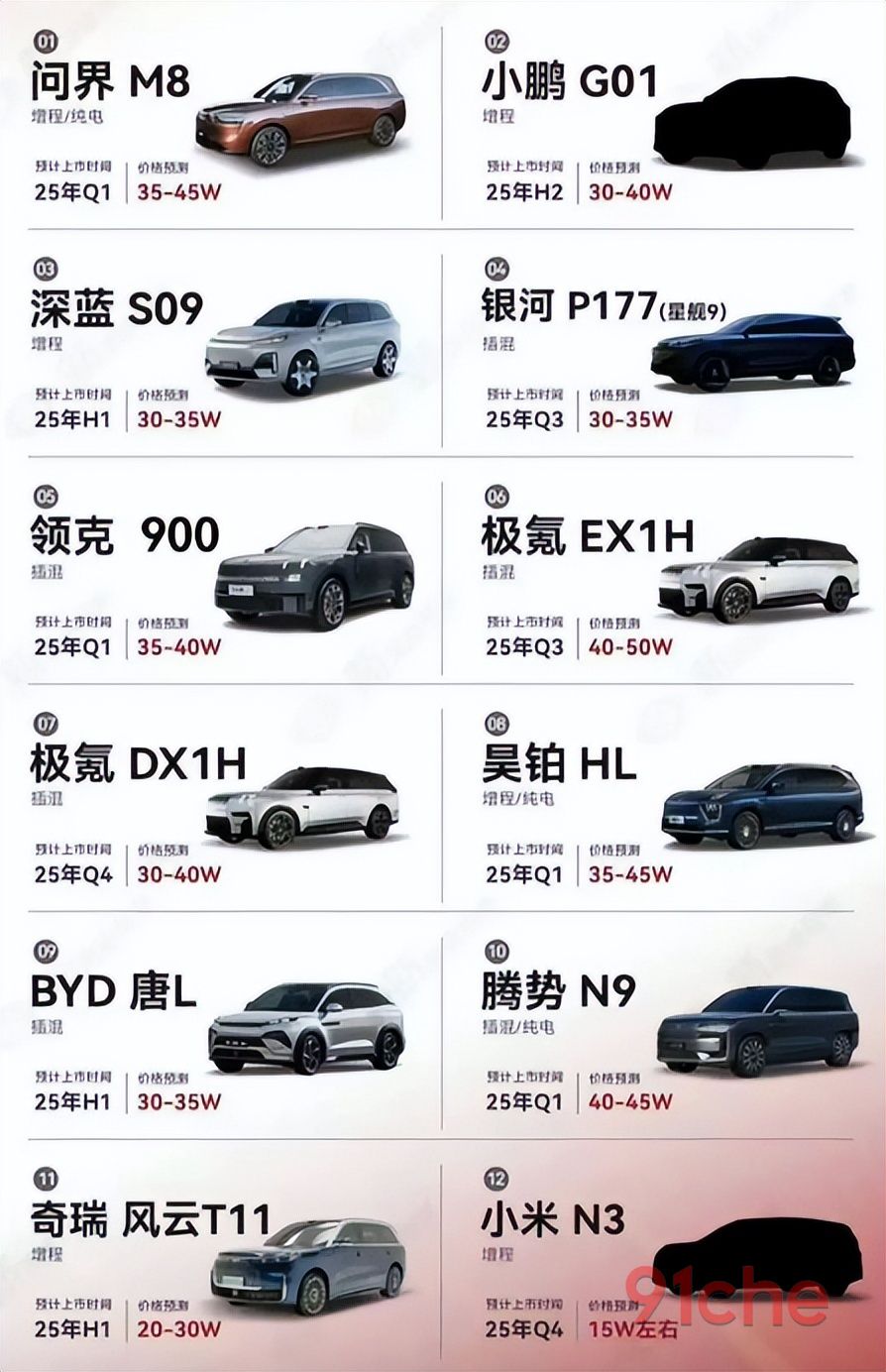 2025大型SUV