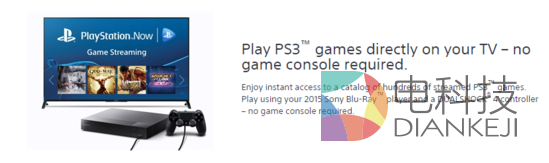 图中型号为BDP-5500的新款蓝光播放器在官方商店页面注明支持PS Now