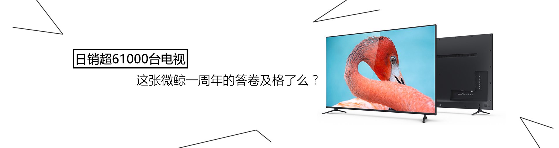 日销超61000台电视 这张微鲸一周年的答卷及格了么？