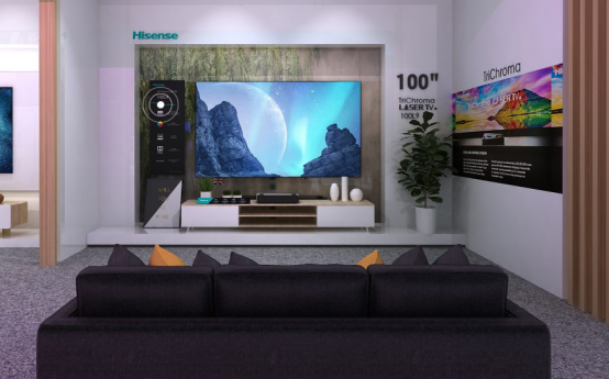 海信黑科技亮相“云端”广交会，100吋三色激光电视强势吸睛