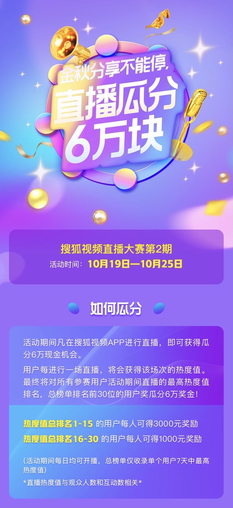 搜狐视频持续推进直播大赛  打造全民参与直播平台