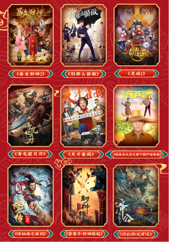 爱奇艺超级影院里的新年俗、新年货、新年味：两部大片首发、近20部院线及网络电影上新、百部电影免费看(4)(1)2261.