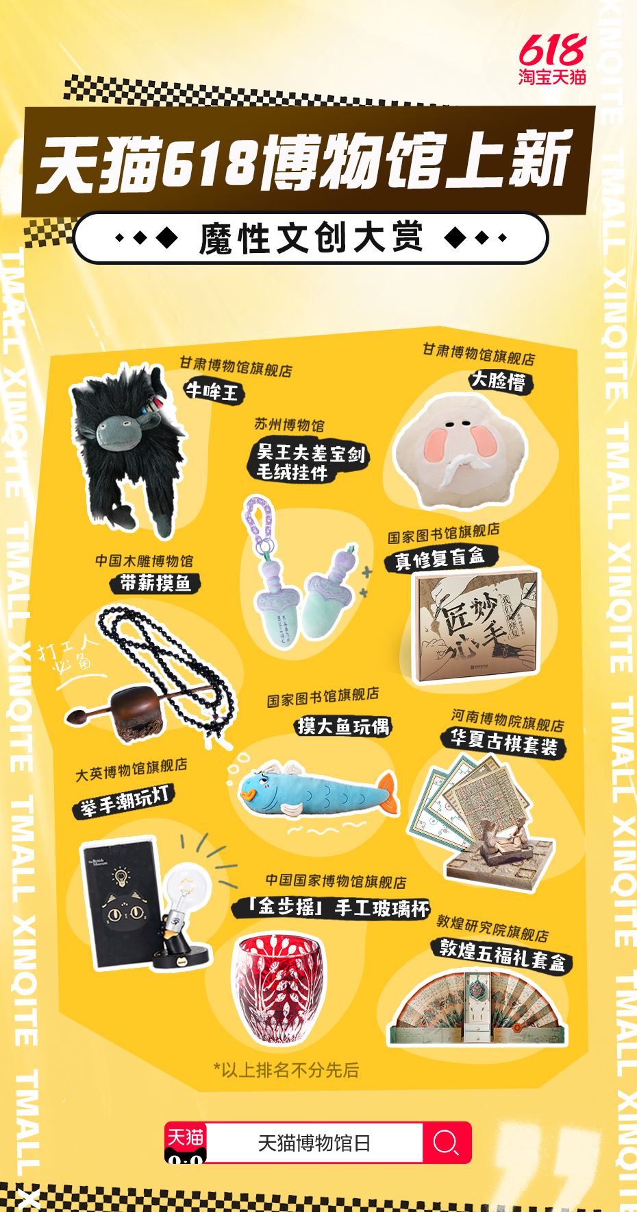  故宫、卢浮宫等十大博物馆参加天猫618 首发千款“魔性”文创新品