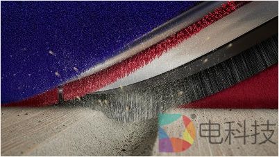 Close up of the Dyson 360 Vis Nav robot’s brush bar.