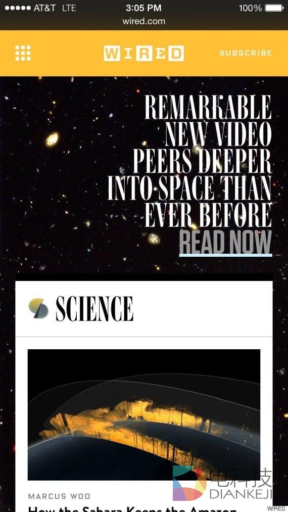 《连线》网站8年来首次改版 颜值&ldquo;爆表&rdquo;