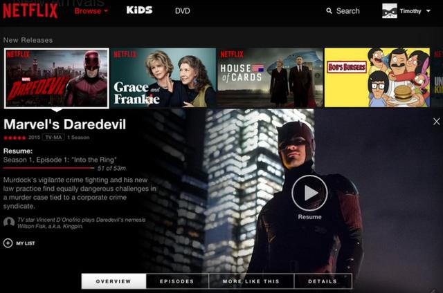 Netflix网站四年来最重大改版 向APP风格统一