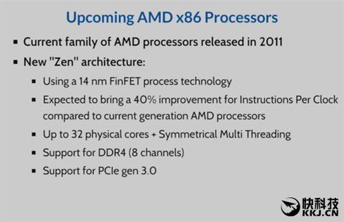 AMD全新Zen架构大曝光：准备逆袭Intel