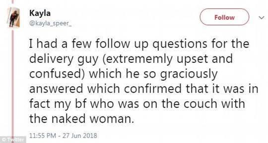 女子给异地男友点外卖 外卖哥撞见家中裸女怒告密