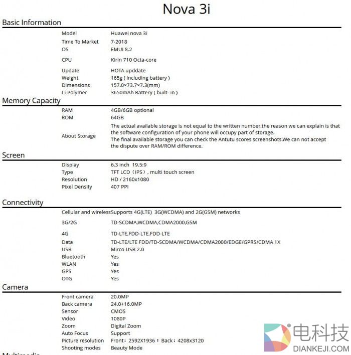 华为nova3i