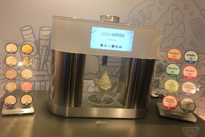 用胶囊来制作冰淇淋，LG推出一款诡异的冰淇淋机