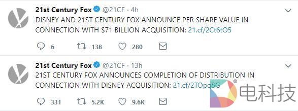 迪士尼正式收购21世纪福克斯 网友:原来米老鼠才是灭霸