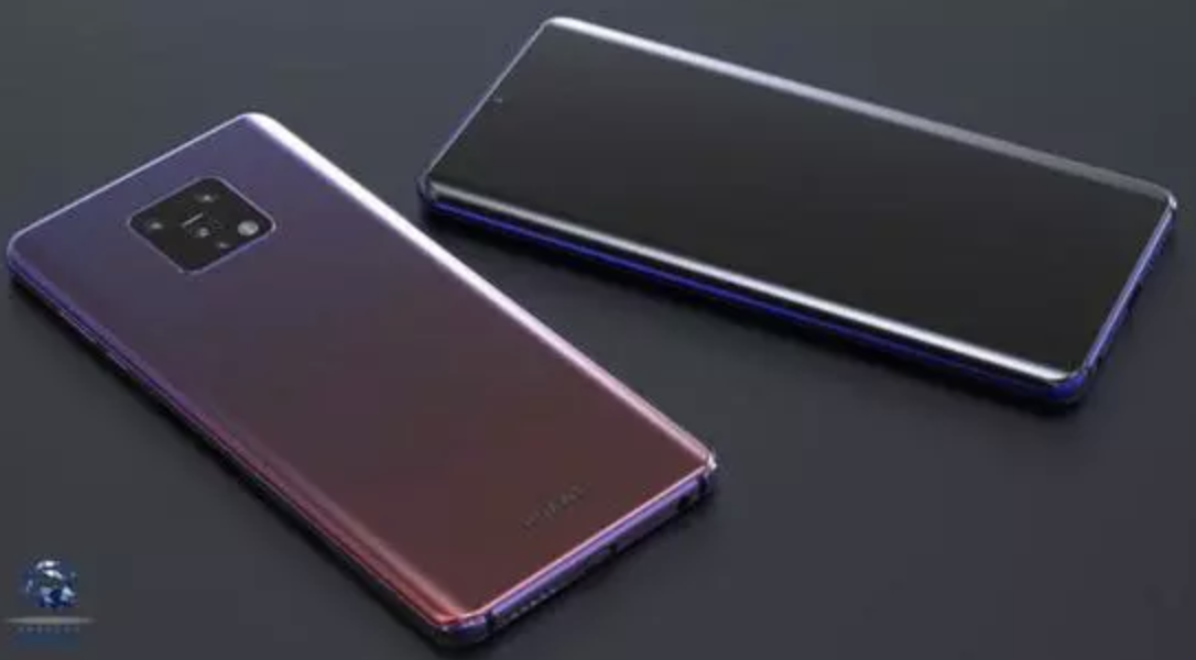 华为 Mate 30 渲染图曝光 浴霸镜头+水滴屏设计