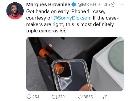  苹果iPhone 11保护壳曝光 “浴霸”镜头稳了