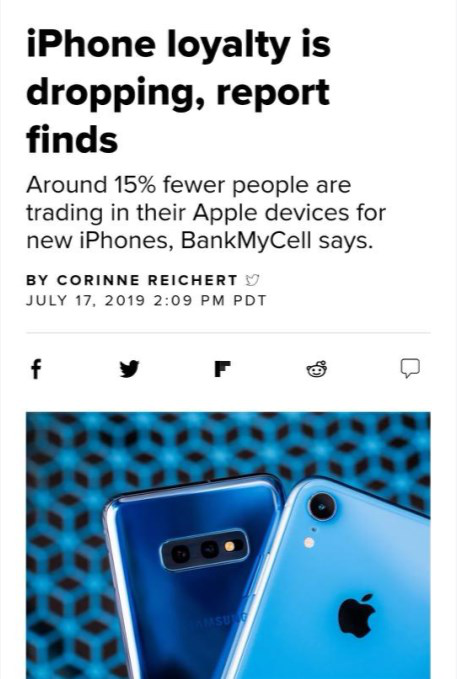 iPhone用户的忠诚度正在下降，同期留存率下降15.2%