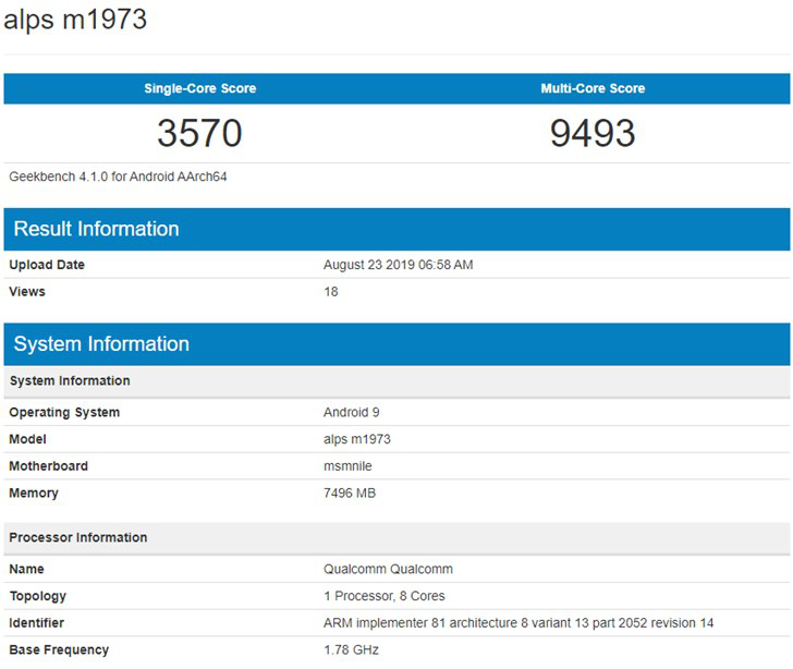  魅族16s Pro GeekBench跑分曝光：单核3570，多核9493