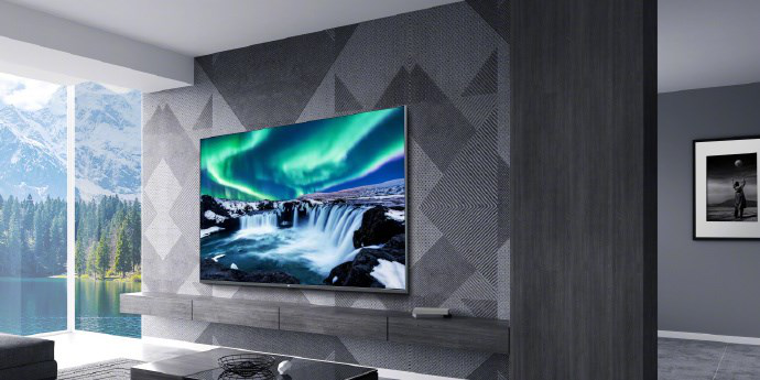  雷军晒小米全面屏电视Pro渲染图，对比普通电视边框极窄