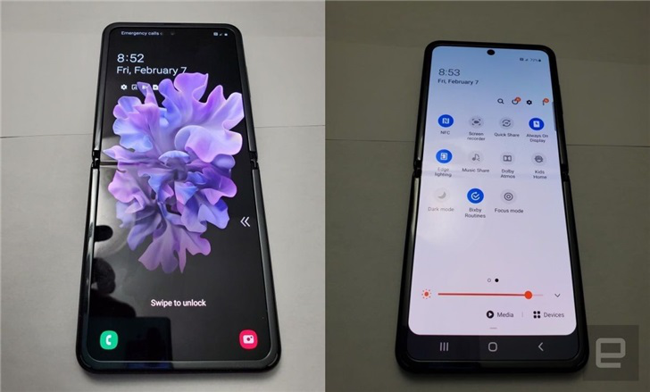 三星Galaxy Z Flip真机图曝光，翻盖式折叠屏手机你会买吗?