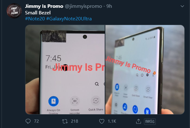  三星 Note 20 Ultra实机照曝光 用料十足边框更窄