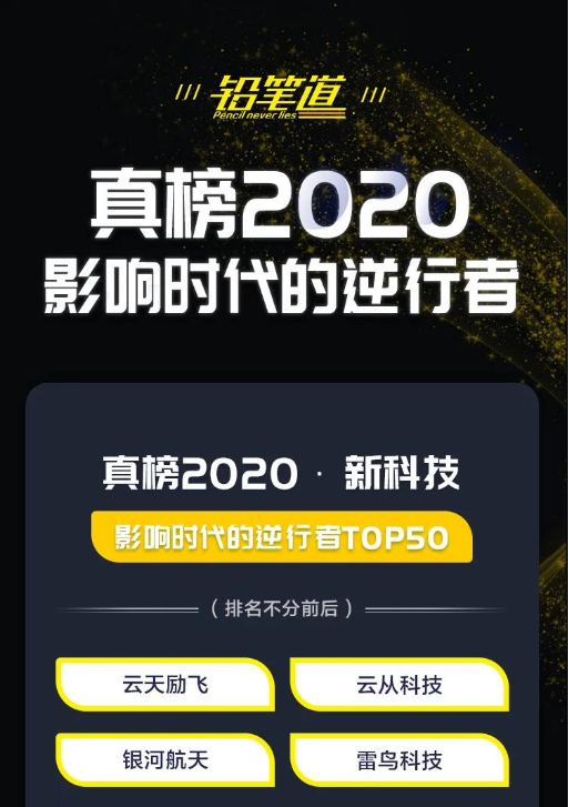 无惧疫情压力，准独角兽雷鸟科技入选“影响时代的逆行者TOP50”榜单