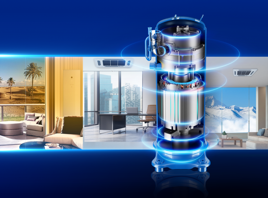  美芝135CC大排量涡旋压缩机引领涡旋压缩机变频化、大排量发展