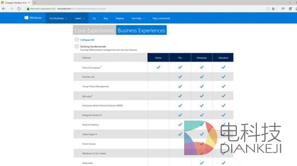 Win10,七大版本,主要区别