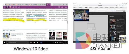 平板系统, iOS 9,Windows
