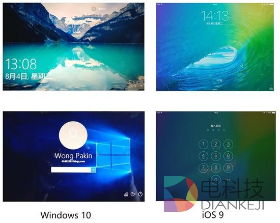 平板系统, iOS 9,Windows
