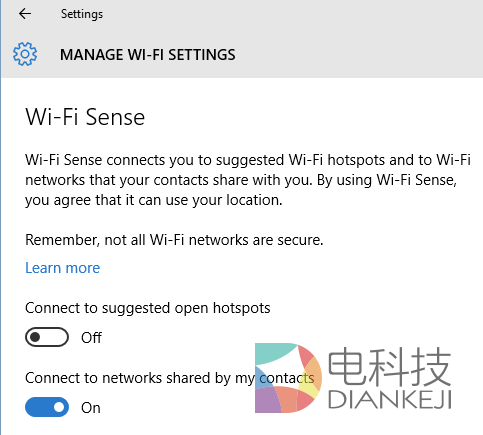 Windows 10,Wi-Fi,共享功能