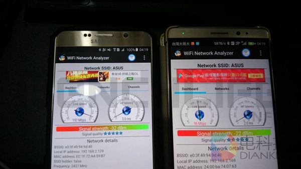 意外!Wi-Fi速度测试:Mate 8对比Note 5