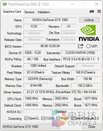 价格差不多 GTX 980M跟GTX 1060M买谁？