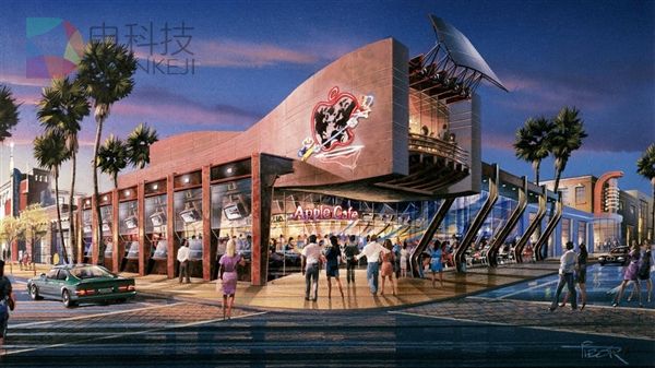 20年前苹果打造的网吧渲染图曝光：科技感十足