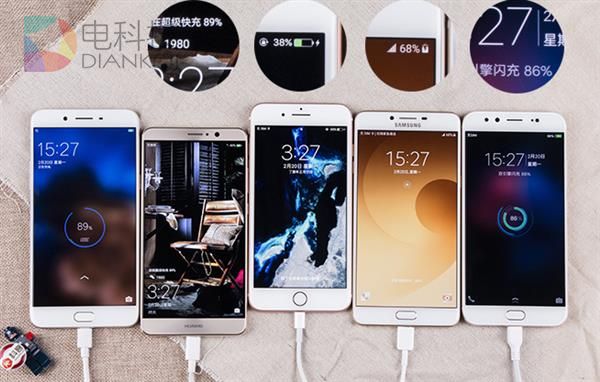 全球TOP5手机快充速度对比：最慢竟是&hellip;&hellip;