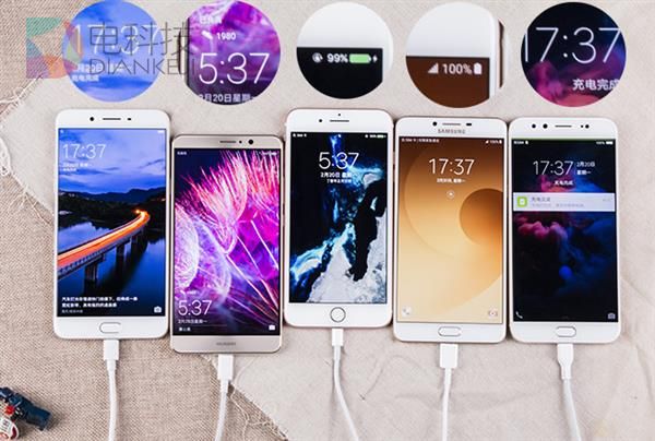 全球TOP5手机快充速度对比：最慢竟是&hellip;&hellip;