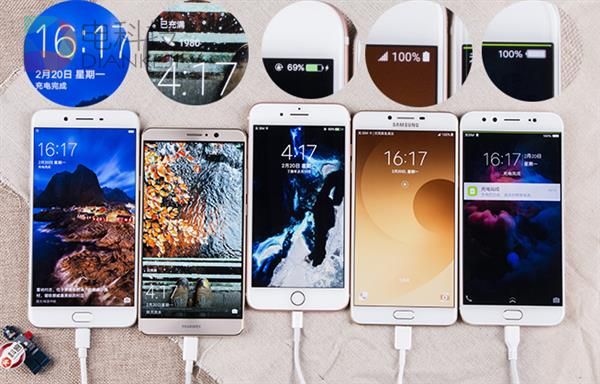 全球TOP5手机快充速度对比：最慢竟是&hellip;&hellip;