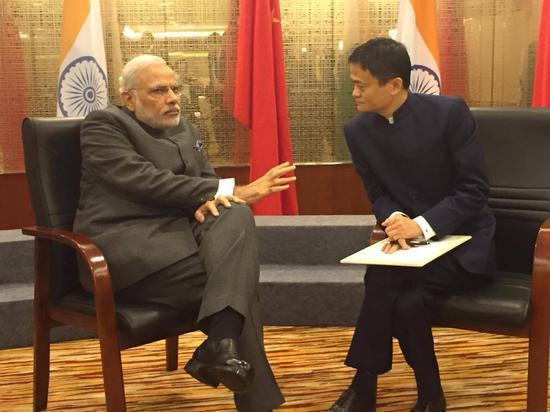  莫迪访上海拉马云私聊 两个月第二次会面说了啥