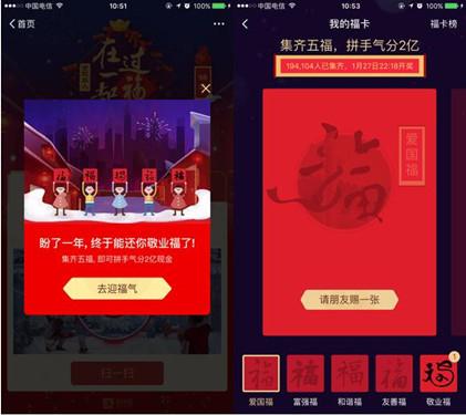1.68亿人集齐支付宝五福 网友：红包超出预期