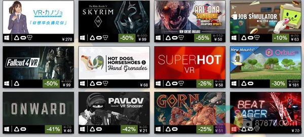 Steam公布2018年VR游戏畅销榜，共100款！