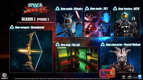 多人战斗竞技游戏《Space Junkies》增加新武器新玩法