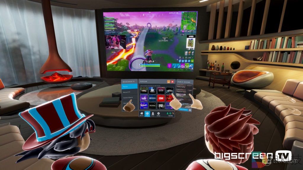VR社交平台Bigscreen推出50多个电视频道