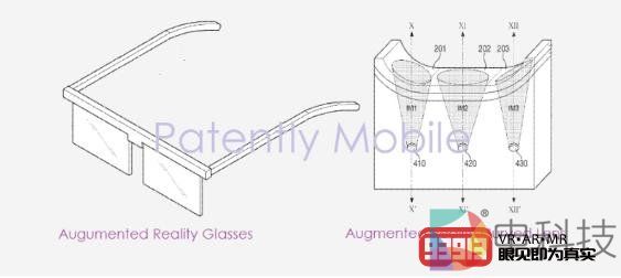 三星发布AR智能眼镜最新设计专利