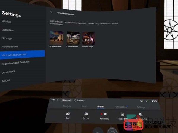 SideQuest工具支持用户在Oculus Quest上安装自定义Home环境