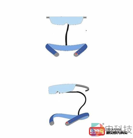 小米AR眼镜专利曝光：分体式颈带设计