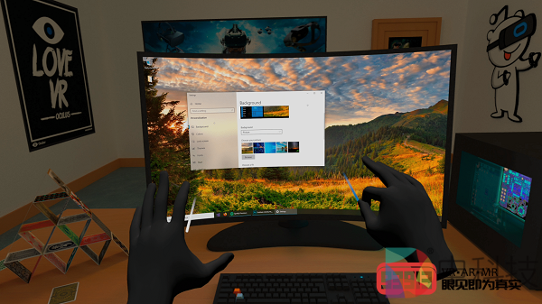 VR虚拟桌面应用Virtual Desktop兼容Oculus Quest手势追踪功能