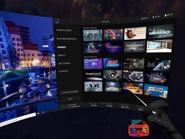 Quest 2版Virtual Desktop已支持PCVR内容90Hz无线串流