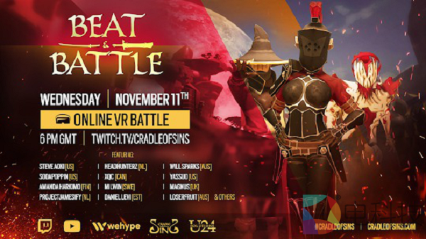 大牌明星参赛：VR竞技游戏《Cradle of Sins》即将举办慈善在线锦标赛