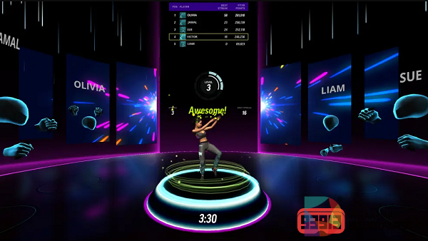 VR健身游戏《FitXR》有氧健身操模式现已上线