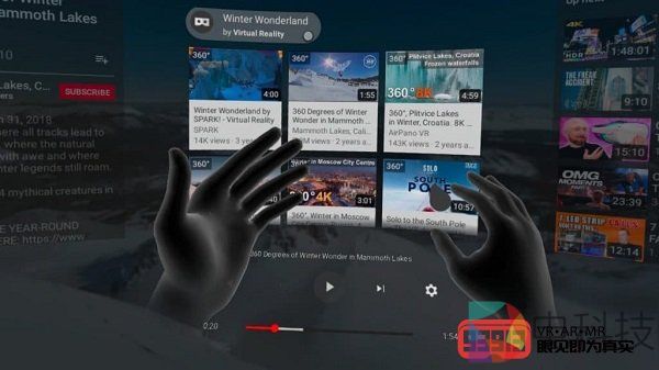 YouTube Quest版支持手势追踪功能
