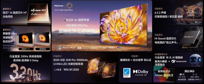 巅峰画质，影游旗舰！海信电视E8Q Pro发布：2025 Mini LED画质天花板